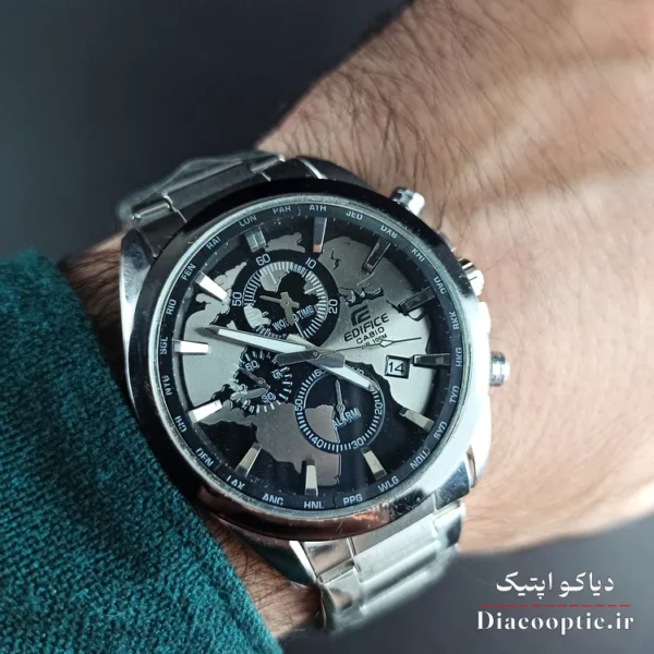 ساعت مچی مردانه برند کاسیو سه موتور مدل DO1244 جهان نما - تصویر 13