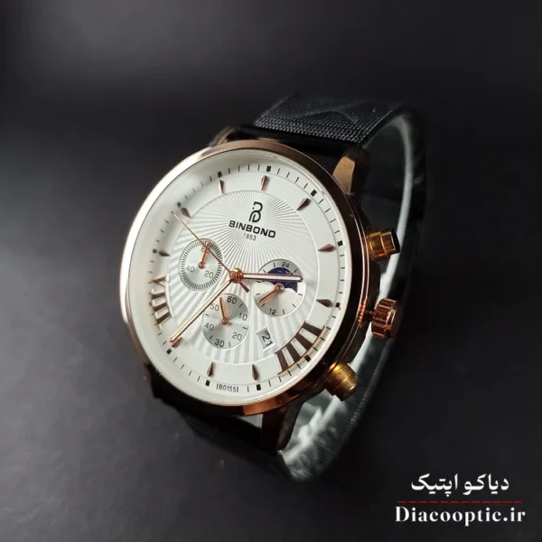 ساعت مچی مردانه برند بین باند سه موتور مدل Do1254 بند حصیری - تصویر 3