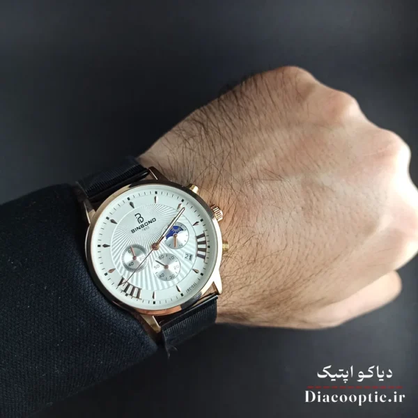 ساعت مچی مردانه برند بین باند سه موتور مدل Do1254 بند حصیری - تصویر 6