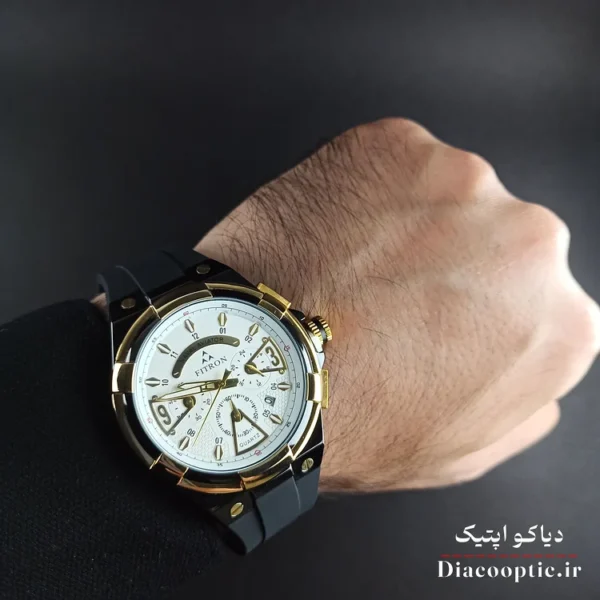 ساعت مچی مردانه سه موتور برند فیترون مدل Do1272 بند رابر - تصویر 7