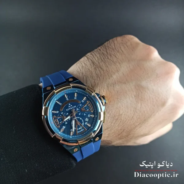 ساعت مچی مردانه سه موتور برند فیترون مدل Do1273 بند رابر - تصویر 7