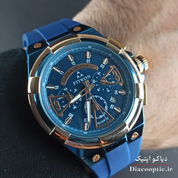 ساعت مچی مردانه سه موتور برند فیترون مدل Do1273 بند رابر - تصویر 8