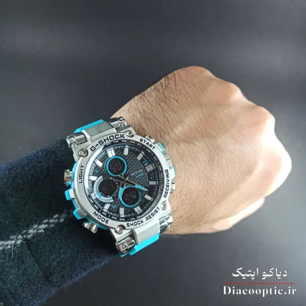 ساعت مچی مردانه دو زمانه برند جی شاک مدل G1261 بند رابر - تصویر 7