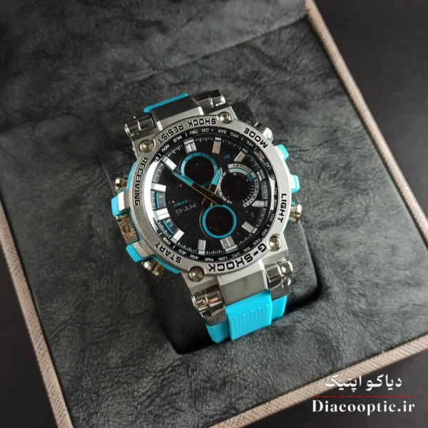ساعت مچی مردانه دو زمانه برند جی شاک مدل G1261 بند رابر - تصویر 9