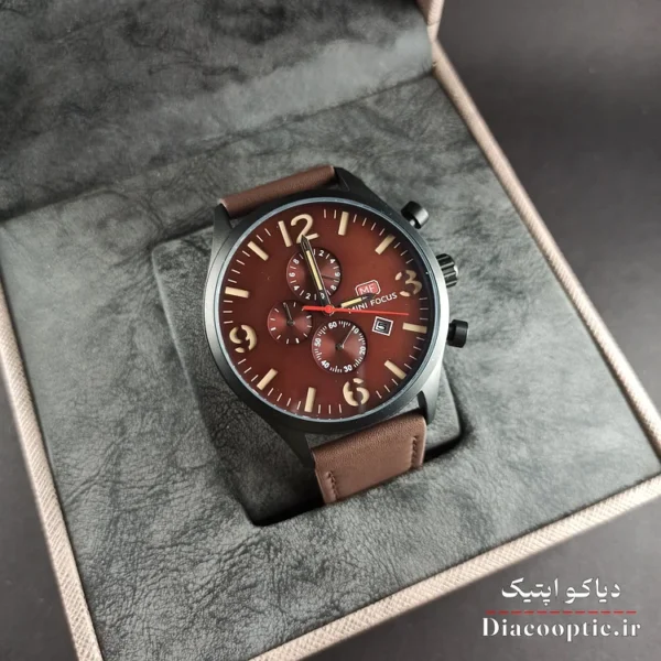 ساعت مچی مردانه اورجینال موتور ژاپن برند مینی فوکوس سه موتور مدل Mf0003G.02 بند چرم - تصویر 10