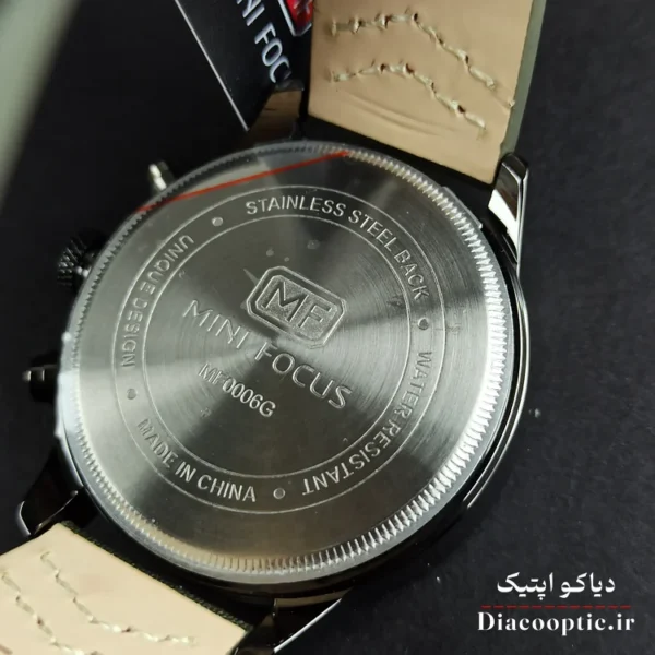 ساعت مچی مردانه اورجینال موتور ژاپن برند مینی فوکوس سه موتور مدل Mf0006G.04 بند چرم - تصویر 6