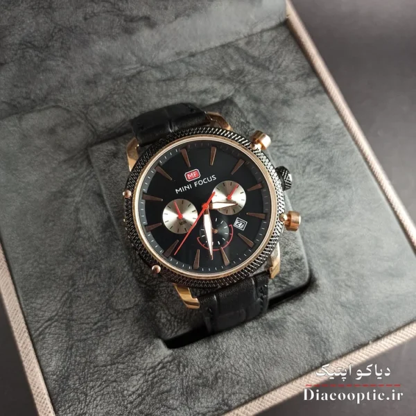 ساعت مچی مردانه اورجینال موتور ژاپنی برند مینی فوکوس سه موتور مدل Mf0010G.01 بند چرم - تصویر 10