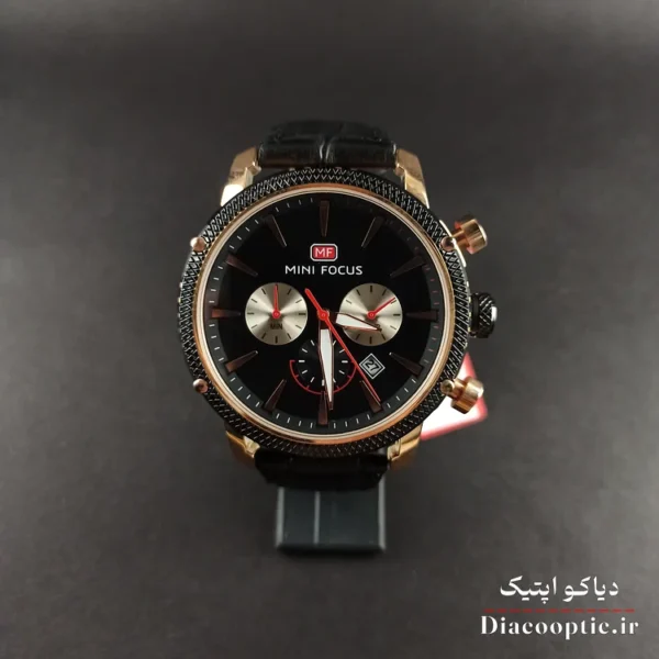 ساعت مچی مردانه اورجینال موتور ژاپنی برند مینی فوکوس سه موتور مدل Mf0010G.01 بند چرم - تصویر 2