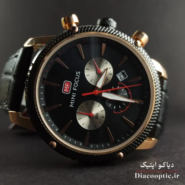 ساعت مچی مردانه اورجینال موتور ژاپنی برند مینی فوکوس سه موتور مدل Mf0010G.01 بند چرم - تصویر 4