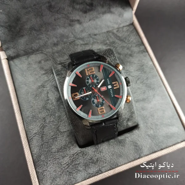 ساعت مچی مردانه اورجینال موتور ژاپن برند مینی فوکوس سه موتور مدل Mf0016G.01 بند چرم - تصویر 11
