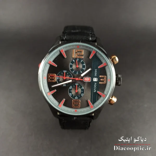ساعت مچی مردانه اورجینال موتور ژاپن برند مینی فوکوس سه موتور مدل Mf0016G.01 بند چرم - تصویر 2