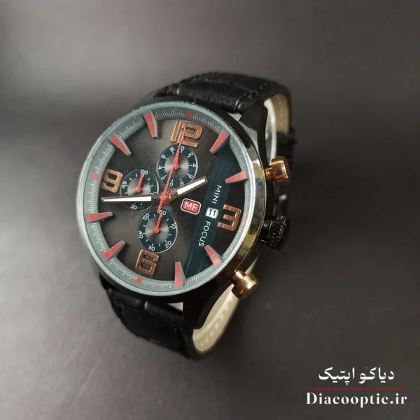 ساعت مچی مردانه اورجینال موتور ژاپن برند مینی فوکوس سه موتور مدل Mf0016G.01 بند چرم - تصویر 3