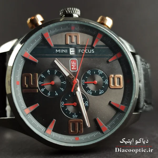 ساعت مچی مردانه اورجینال موتور ژاپن برند مینی فوکوس سه موتور مدل Mf0016G.01 بند چرم - تصویر 4
