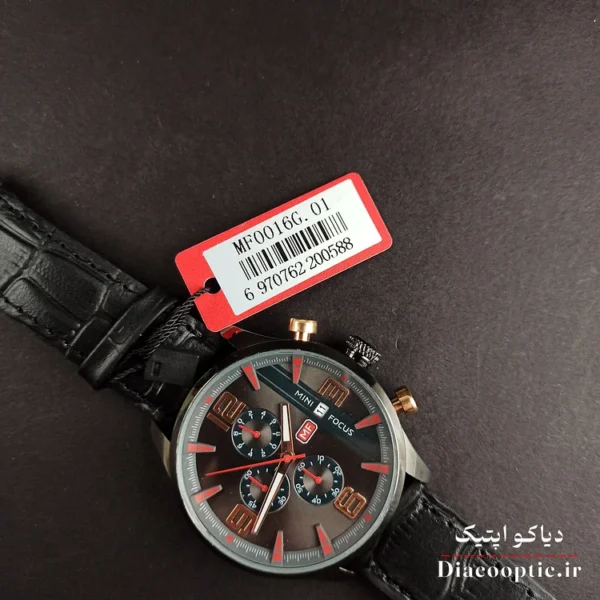 ساعت مچی مردانه اورجینال موتور ژاپن برند مینی فوکوس سه موتور مدل Mf0016G.01 بند چرم - تصویر 7