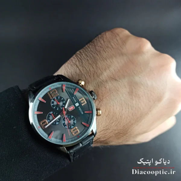 ساعت مچی مردانه اورجینال موتور ژاپن برند مینی فوکوس سه موتور مدل Mf0016G.01 بند چرم - تصویر 8