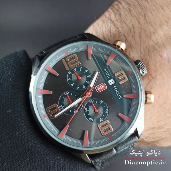 ساعت مچی مردانه اورجینال موتور ژاپن برند مینی فوکوس سه موتور مدل Mf0016G.01 بند چرم - تصویر 9