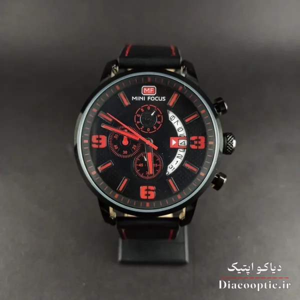 ساعت مچی مردانه اورجینال موتور ژاپن برند مینی فوکوس سه موتور مدل Mf0025G.02 بند چرم - تصویر 2