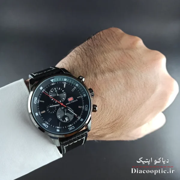ساعت مچی مردانه اورجینال موتور ژاپن برند مینی فوکوس سه موتور مدل Mf0046G.04 بند چرم - تصویر 8