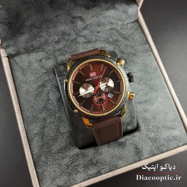 ساعت مچی مردانه اورجینال موتور ژاپن برند مینی فوکوس سه موتور مدل Mf0046G.05 بند چرم - تصویر 11
