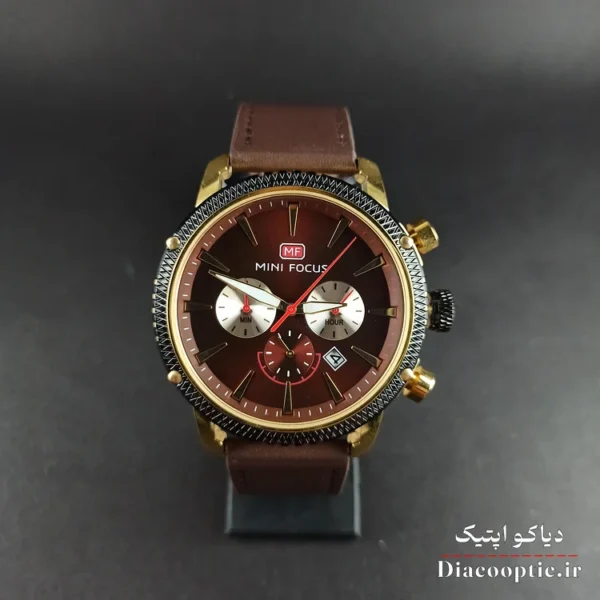 ساعت مچی مردانه اورجینال موتور ژاپن برند مینی فوکوس سه موتور مدل Mf0046G.05 بند چرم - تصویر 2