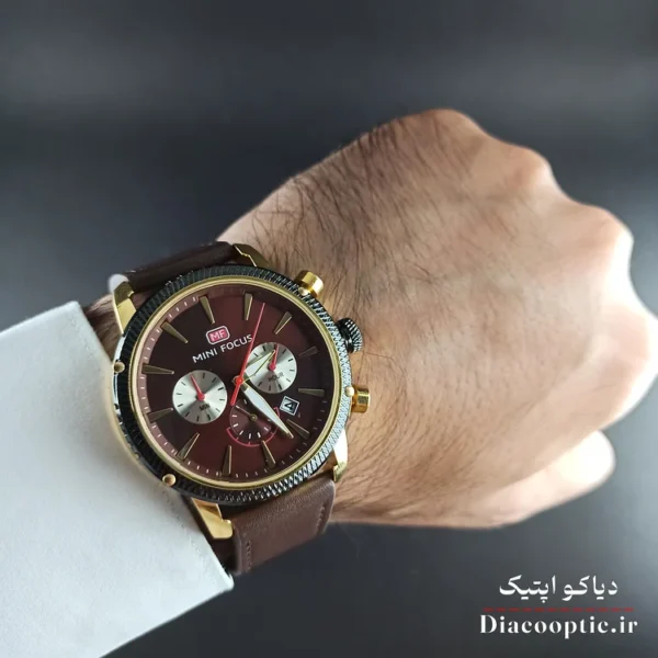 ساعت مچی مردانه اورجینال موتور ژاپن برند مینی فوکوس سه موتور مدل Mf0046G.05 بند چرم - تصویر 8