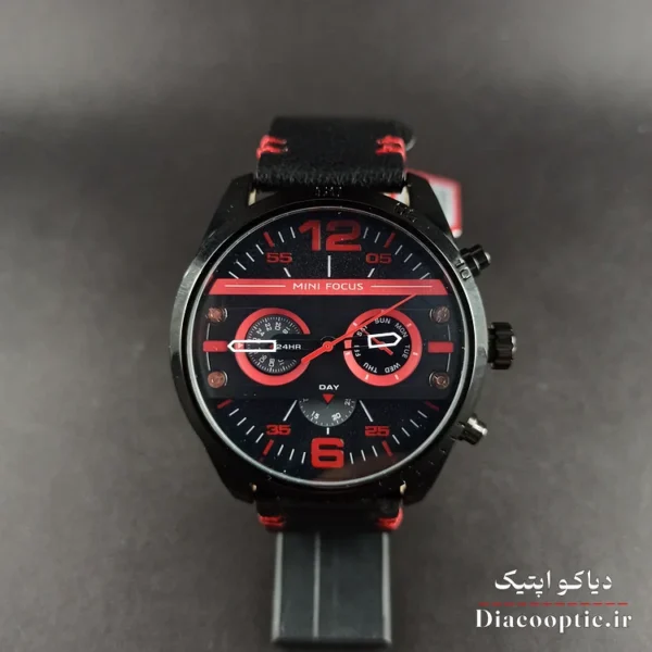 ساعت مچی مردانه اورجینال موتور ژاپنی برند مینی فوکوس سه موتور مدل Mf0068G.05 بند چرم - تصویر 2