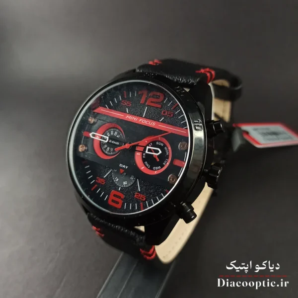 ساعت مچی مردانه اورجینال موتور ژاپنی برند مینی فوکوس سه موتور مدل Mf0068G.05 بند چرم - تصویر 3
