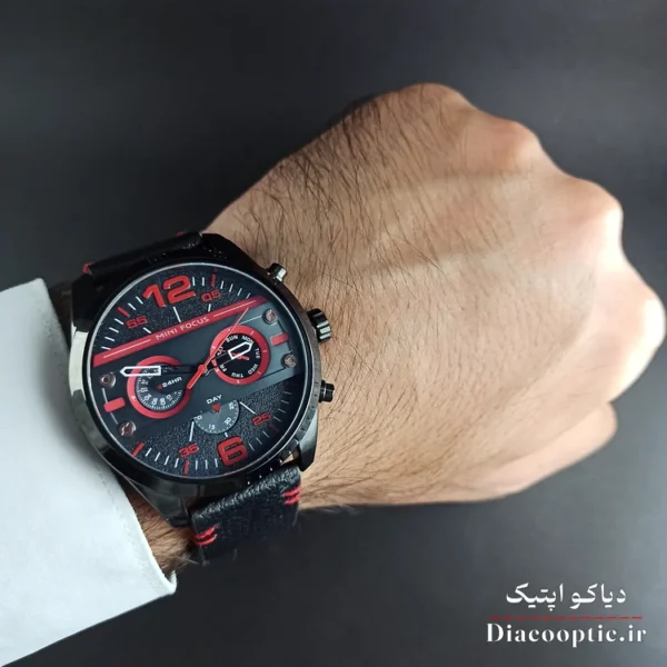 ساعت مچی مردانه اورجینال موتور ژاپنی برند مینی فوکوس سه موتور مدل Mf0068G.05 بند چرم - تصویر 7