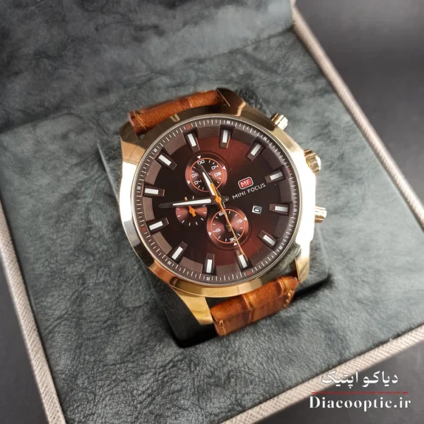 ساعت مچی مردانه اورجینال موتور ژاپنی برند مینی فوکوس سه موتور مدل Mf0082G.02 بند چرم - تصویر 10