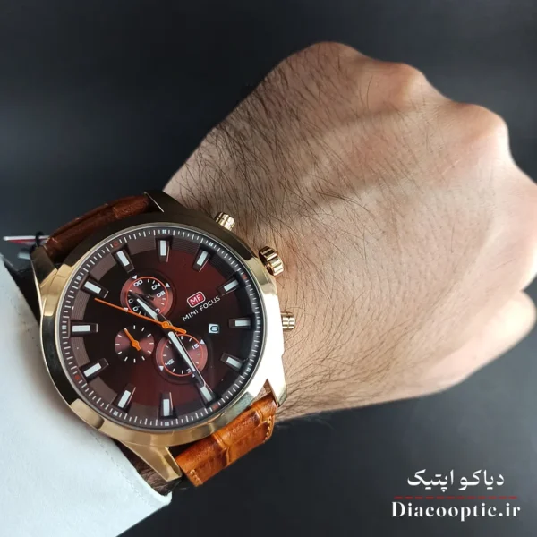 ساعت مچی مردانه اورجینال موتور ژاپنی برند مینی فوکوس سه موتور مدل Mf0082G.02 بند چرم - تصویر 8
