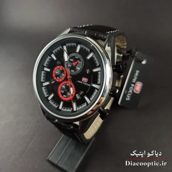 ساعت مچی مردانه اورجینال موتور ژاپنی برند مینی فوکوس سه موتور مدل Mf0083G.01 بند چرم - تصویر 3