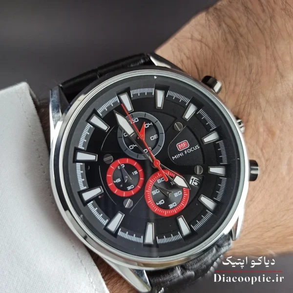 ساعت مچی مردانه اورجینال موتور ژاپنی برند مینی فوکوس سه موتور مدل Mf0083G.01 بند چرم - تصویر 9