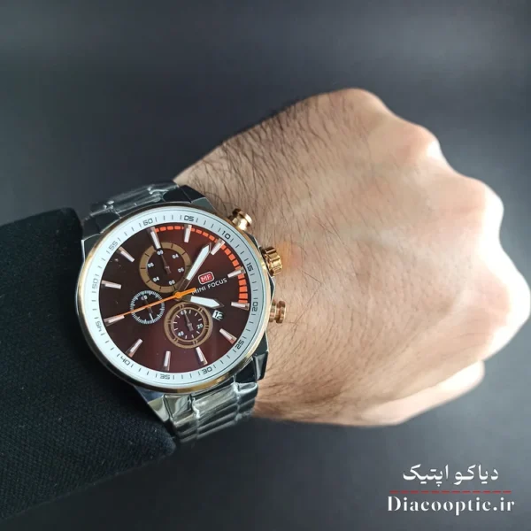 ساعت مچی مردانه اورجینال موتور ژاپنی برند مینی فوکوس سه موتور مدل Mf0085G.01 - تصویر 8