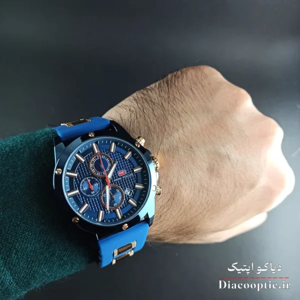 ساعت مچی مردانه اورجینال موتور ژاپن برند مینی فوکوس سه موتور مدل Mf0089G.04 بند رابر - تصویر 7