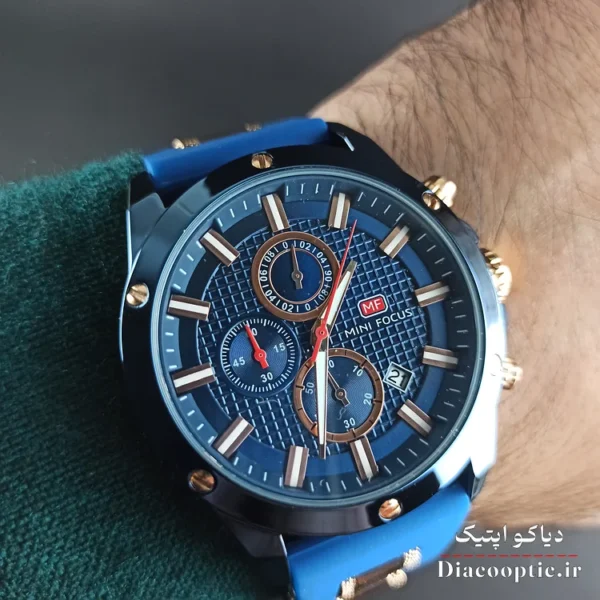 ساعت مچی مردانه اورجینال موتور ژاپن برند مینی فوکوس سه موتور مدل Mf0089G.04 بند رابر - تصویر 8
