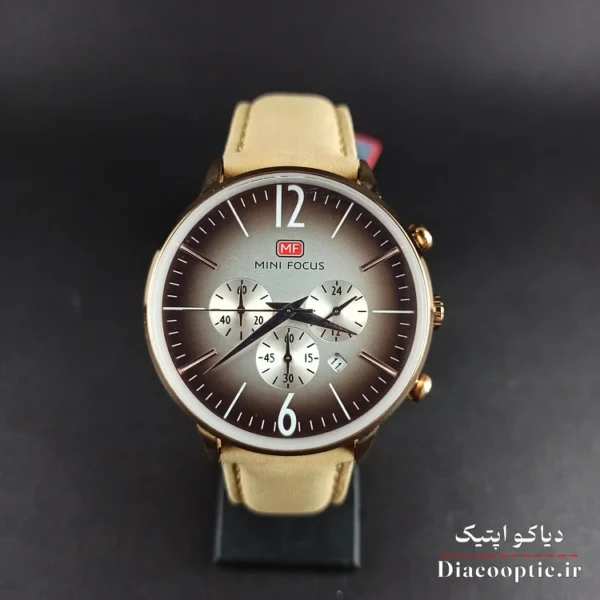 ساعت مچی مردانه اورجینال موتور ژاپن برند مینی فوکوس سه موتور مدل Mf0114G.02 بند چرم - تصویر 2