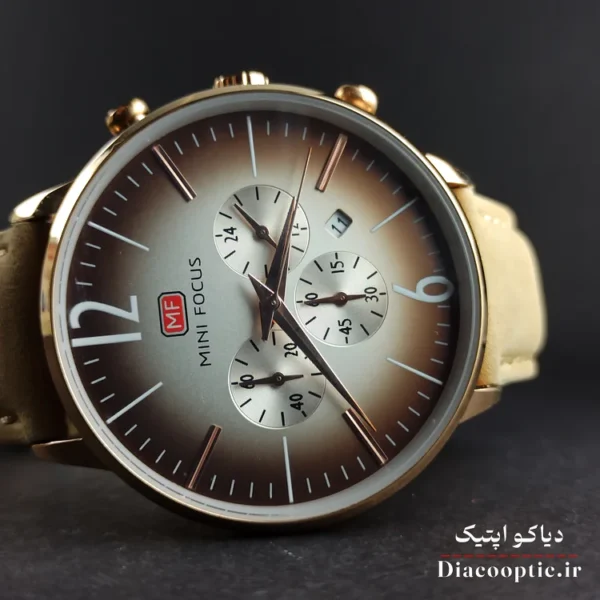 ساعت مچی مردانه اورجینال موتور ژاپن برند مینی فوکوس سه موتور مدل Mf0114G.02 بند چرم - تصویر 4