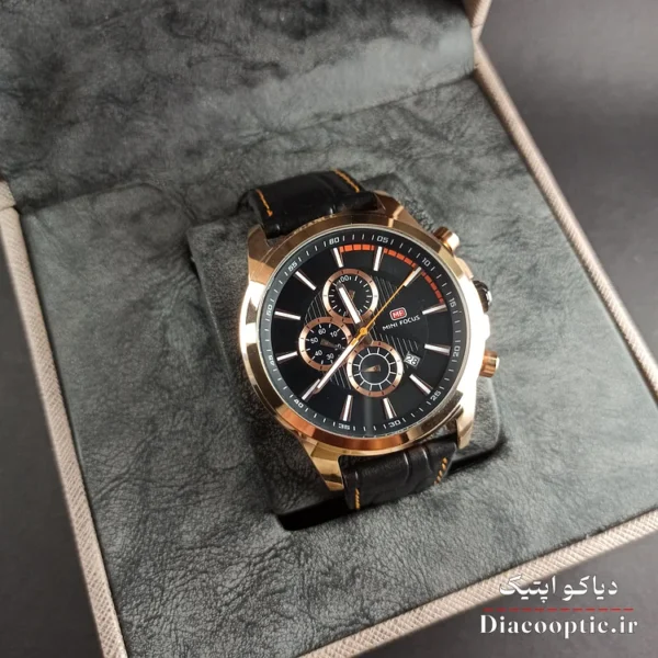 ساعت مچی مردانه اورجینال موتور ژاپنی برند مینی فوکوس سه موتور مدل Mf0129G.02 بند چرم - تصویر 11