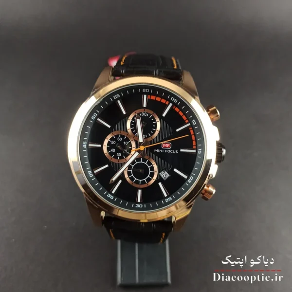 ساعت مچی مردانه اورجینال موتور ژاپنی برند مینی فوکوس سه موتور مدل Mf0129G.02 بند چرم - تصویر 2