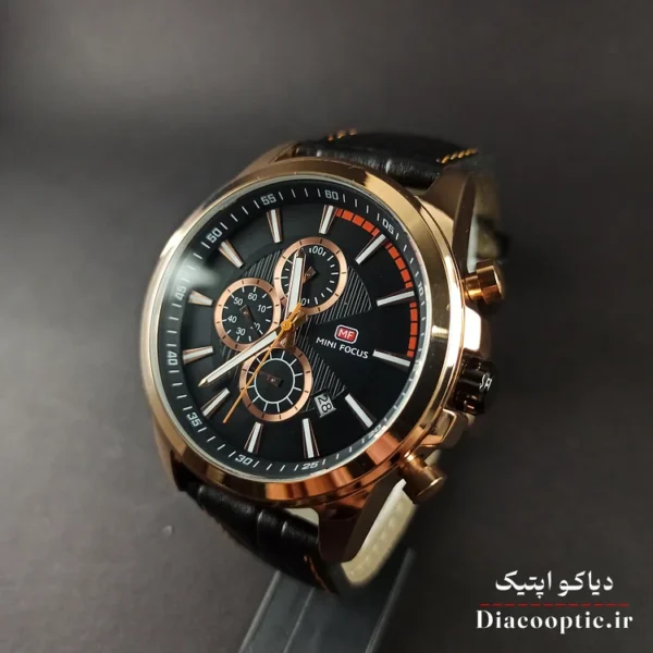 ساعت مچی مردانه اورجینال موتور ژاپنی برند مینی فوکوس سه موتور مدل Mf0129G.02 بند چرم - تصویر 3