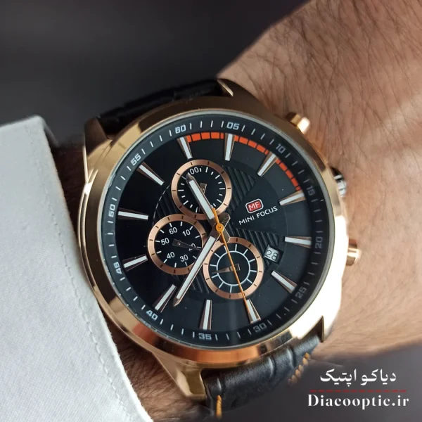 ساعت مچی مردانه اورجینال موتور ژاپنی برند مینی فوکوس سه موتور مدل Mf0129G.02 بند چرم - تصویر 9
