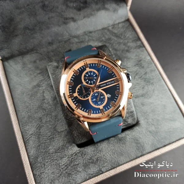 ساعت مچی مردانه اورجینال موتور ژاپنی برند مینی فوکوس سه موتور مدل Mf0130G.03 بند چرم - تصویر 10