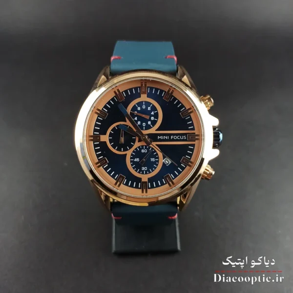 ساعت مچی مردانه اورجینال موتور ژاپنی برند مینی فوکوس سه موتور مدل Mf0130G.03 بند چرم - تصویر 2