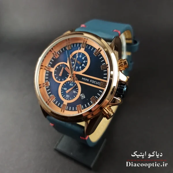 ساعت مچی مردانه اورجینال موتور ژاپنی برند مینی فوکوس سه موتور مدل Mf0130G.03 بند چرم - تصویر 3
