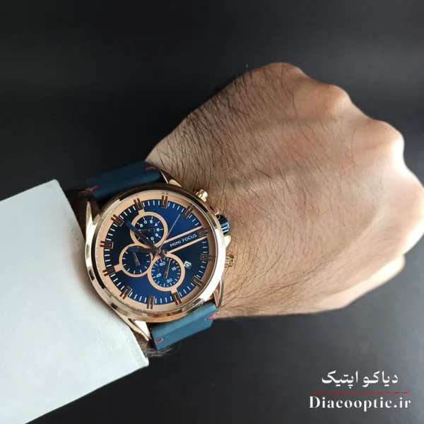 ساعت مچی مردانه اورجینال موتور ژاپنی برند مینی فوکوس سه موتور مدل Mf0130G.03 بند چرم - تصویر 8