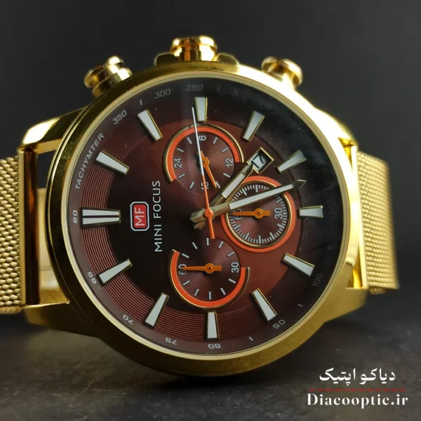 ساعت مچی مردانه اورجینال موتور ژاپن برند مینی فوکوس سه موتور مدل Mf0142G.03 بند حصیری - تصویر 4