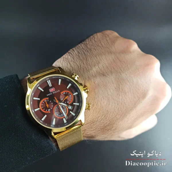 ساعت مچی مردانه اورجینال موتور ژاپن برند مینی فوکوس سه موتور مدل Mf0142G.03 بند حصیری - تصویر 8
