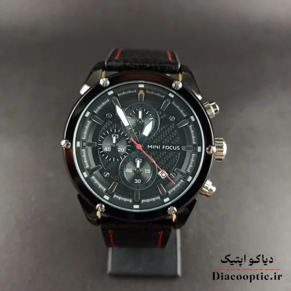 ساعت مچی مردانه اورجینال موتور ژاپنی برند مینی فوکوس سه موتور مدل Mf0161G.04 بند چرم - تصویر 2