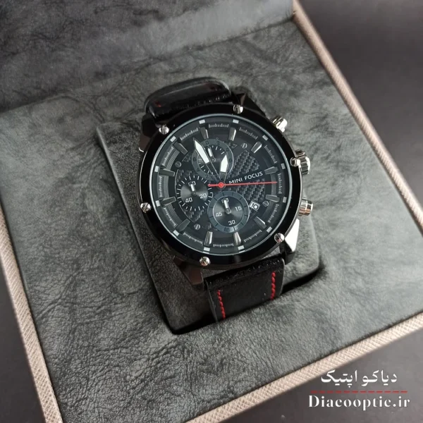 ساعت مچی مردانه اورجینال موتور ژاپنی برند مینی فوکوس سه موتور مدل Mf0161G.04 بند چرم - تصویر 12