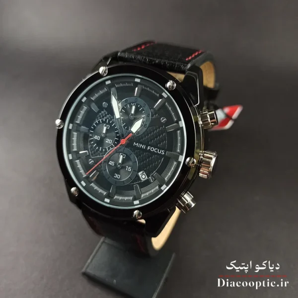 ساعت مچی مردانه اورجینال موتور ژاپنی برند مینی فوکوس سه موتور مدل Mf0161G.04 بند چرم - تصویر 3